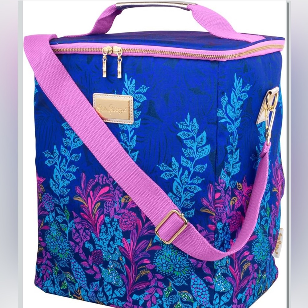 NWT Lilly Pulitzer 4 bottle Wine Cooler Carrier Bag in Calypso Coast